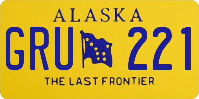 AK license plate GRU221