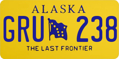 AK license plate GRU238