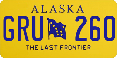 AK license plate GRU260