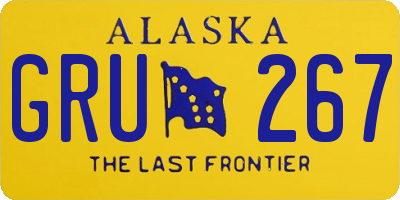 AK license plate GRU267