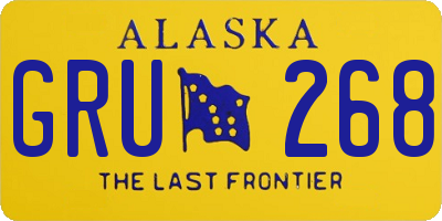 AK license plate GRU268