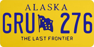 AK license plate GRU276