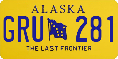 AK license plate GRU281