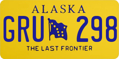 AK license plate GRU298