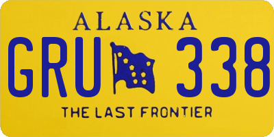 AK license plate GRU338