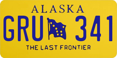 AK license plate GRU341