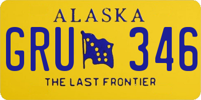 AK license plate GRU346