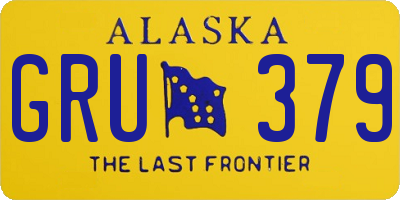 AK license plate GRU379