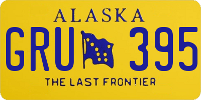 AK license plate GRU395