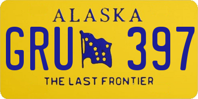 AK license plate GRU397
