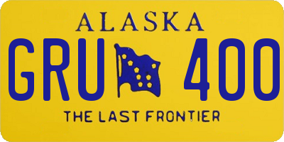 AK license plate GRU400