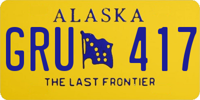 AK license plate GRU417