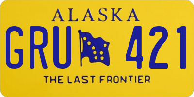 AK license plate GRU421