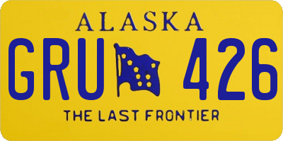 AK license plate GRU426