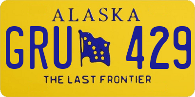 AK license plate GRU429