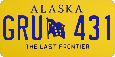AK license plate GRU431