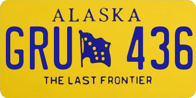 AK license plate GRU436