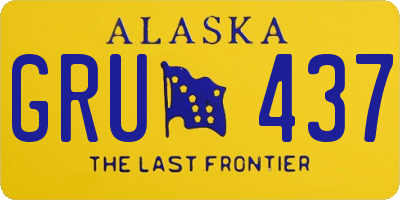 AK license plate GRU437