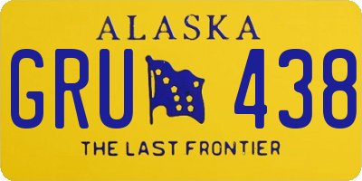 AK license plate GRU438