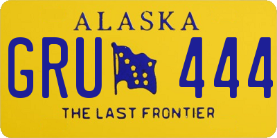 AK license plate GRU444
