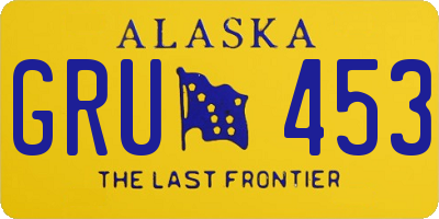 AK license plate GRU453