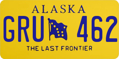 AK license plate GRU462