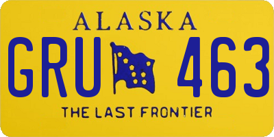AK license plate GRU463