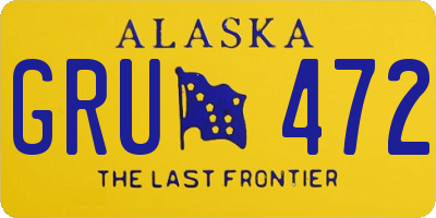 AK license plate GRU472