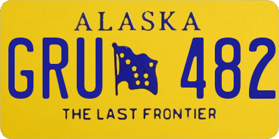 AK license plate GRU482