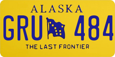 AK license plate GRU484