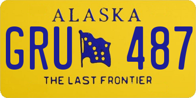 AK license plate GRU487