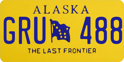 AK license plate GRU488
