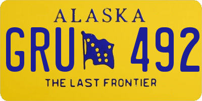 AK license plate GRU492