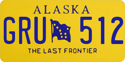 AK license plate GRU512