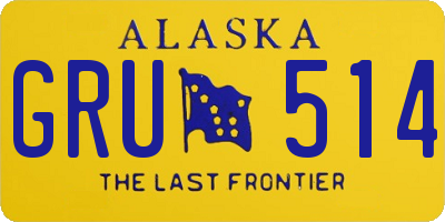 AK license plate GRU514