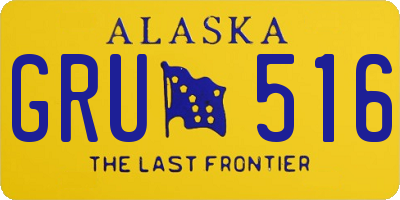 AK license plate GRU516