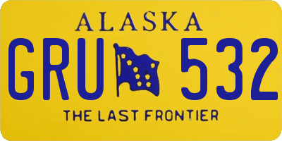 AK license plate GRU532