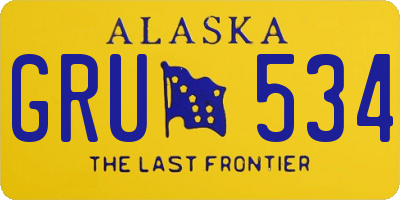 AK license plate GRU534