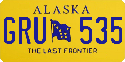 AK license plate GRU535