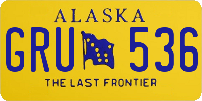 AK license plate GRU536