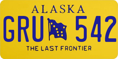 AK license plate GRU542