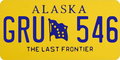 AK license plate GRU546