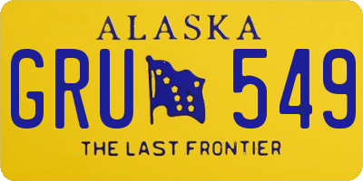 AK license plate GRU549