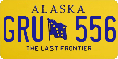AK license plate GRU556