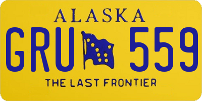 AK license plate GRU559