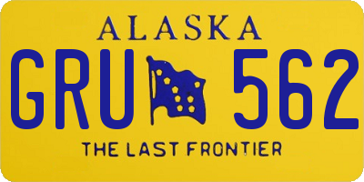 AK license plate GRU562