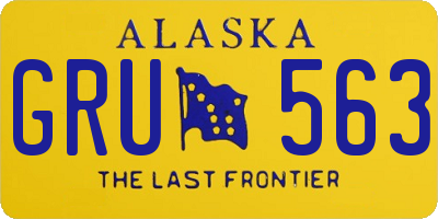 AK license plate GRU563