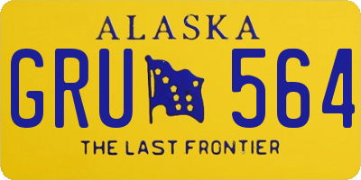 AK license plate GRU564