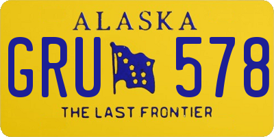 AK license plate GRU578