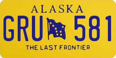 AK license plate GRU581